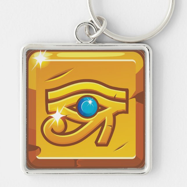 Porte-clés Talisman de protection de l'Œil d'Horus de l'Égypt (Devant)