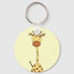Porte-clés Tall Cute Giraffe. Un dessin animé animal.
