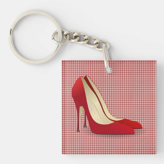 Porte-clés talons hauts rouge (Devant)