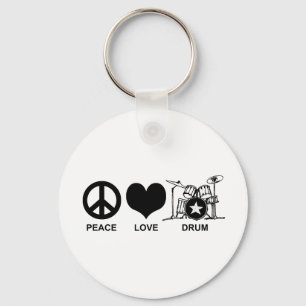 Porte-clés Tambour Peace Love