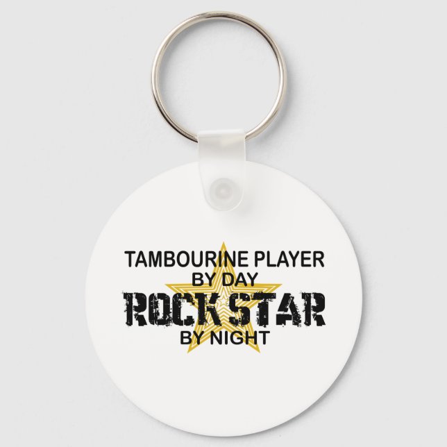 Porte-clés Tambourine Rock Star par nuit (Recto)