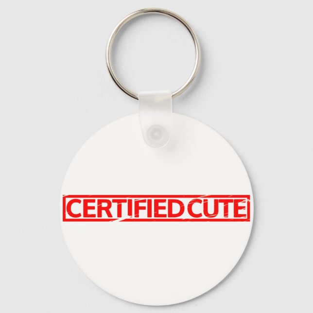Porte-clés Tampon mignon certifié (Recto)