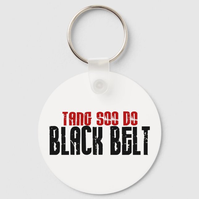 Porte-clés Tang Soo Do Black Belt Karate (Recto)