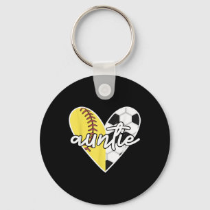 Porte-clés Tante de balle T-shirt de football pour maman de s