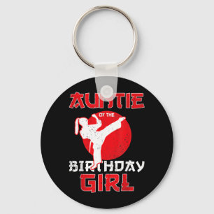 Porte-clés Tante de la fille d'anniversaire de karaté taekwon