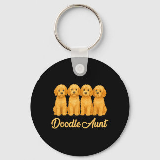 Porte-clés Tante doodle amoureuse de chien mignon drôle de ch
