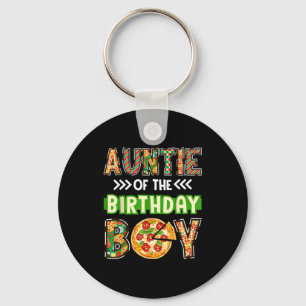 Porte-clés Tante du garçon garçon amateur de pizza fête d'ann