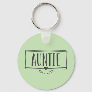Porte-clés Tante Est. Tante personnalisée établie Nouveaux
