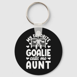 Porte-clés Tante gardienne de but de hockey sur gazon fière G