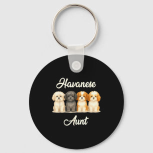 Porte-clés Tante Havanese Cadeau pour amoureux de chiens drôl