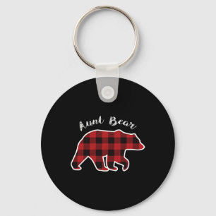 Porte-clés Tante Ours Femmes Rouge Plaqué Pyjama de Noël Cade