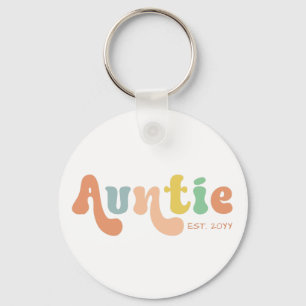 Porte-clés Tante personnalisée super établie Cadeaux pour l