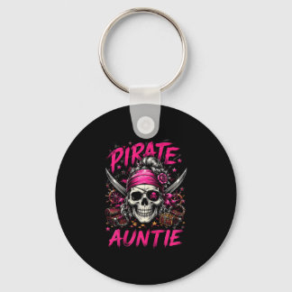Porte-clés Tante pirate crâne de famille drôle Jolly Roger