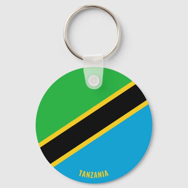Porte-clés Tanzanie Drapeau charmant patriotique (Recto)