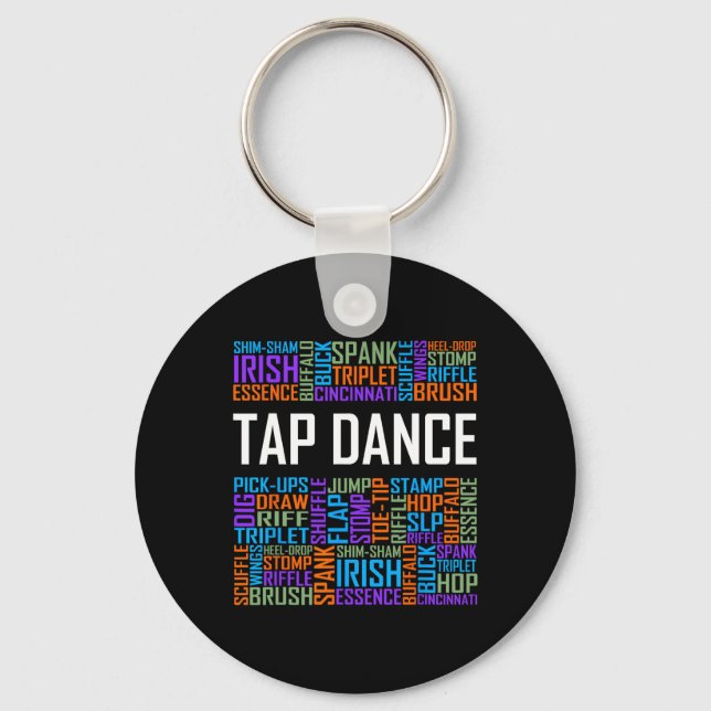 Porte-clés Tap Dance Words Lover Don Tap Dancer Danses Dancin (Recto)