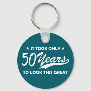 Porte-clés Taperie Rétro 50e Anniversaire de Naissance