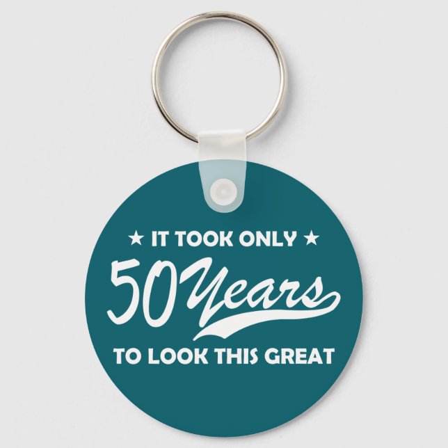 Porte-clés Taperie Rétro 50e Anniversaire de Naissance (Recto)