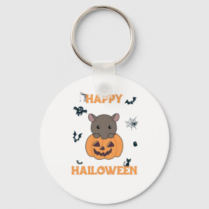 Porte-clés Tapir En Citrouille Cute Tapire Happy Halloween