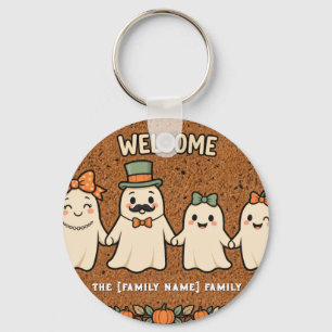 Porte-clés Tapis de porte Halloween famille de fantômes migno