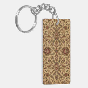 Porte-clés Tapisserie arabe à fleurs dorées