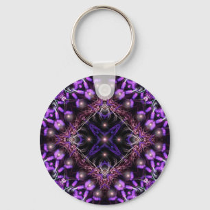 Porte-clés tapisserie fractale à lumière violette