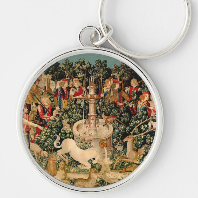 Porte-clés Tapisseries de licorne médiévale Impression : Met  (Devant)