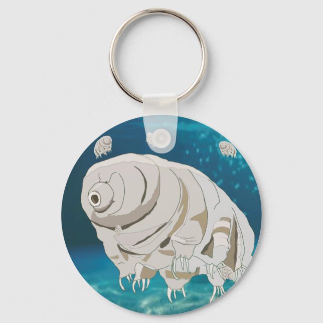 Porte-clés Tardigrade heureux flottant sous l'eau (Recto)