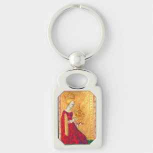 PORTE-CLÉS TAROTES DE RENAISSANCE ANTIQUE / REINE DES TASSE