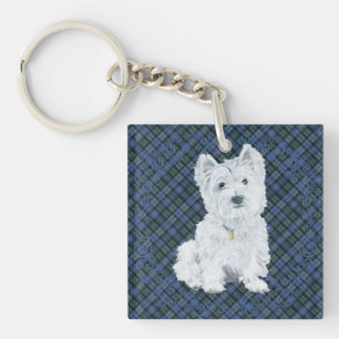 Porte-clés Tartan Black Watch Westie