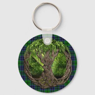 Porte-clés Tartan d'Austin de clan et arbre de la vie