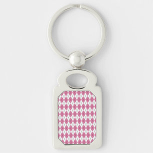 Porte-clés Tartan des années 70 rose