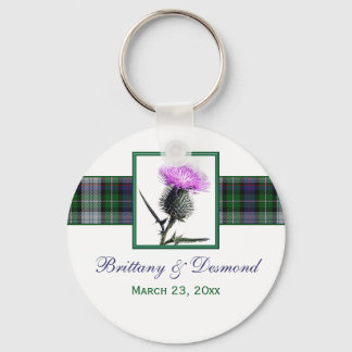 Porte-clés Tartan et chardon mariage Favoriser le Porte - clé