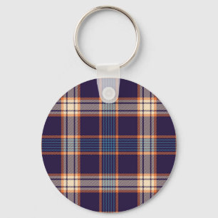 Porte-clés Tartan plaid, texture marine colorée.