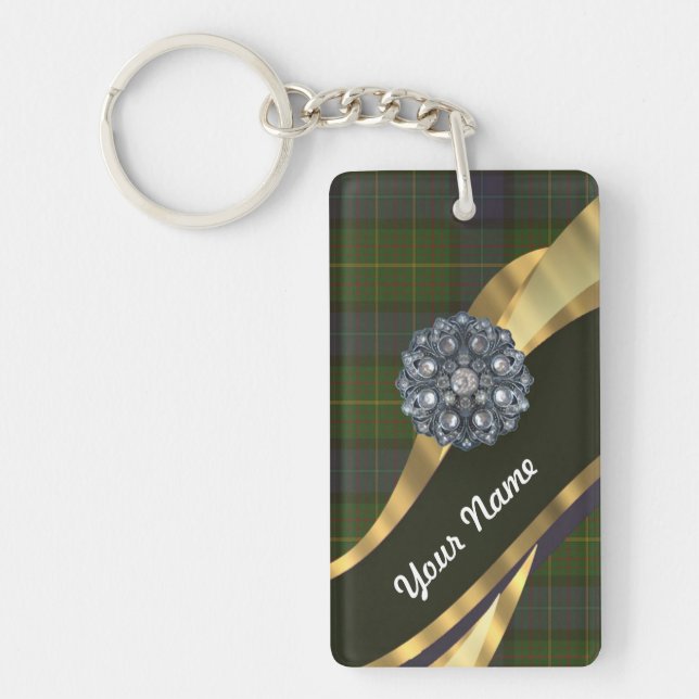 Porte-clés Tartan vert foncé (Devant)