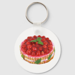 Porte-clés Tarte aux fraises