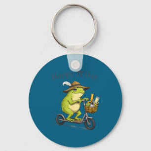Porte-clés Tarte jour heureux 3.14 grenouille scooter profess
