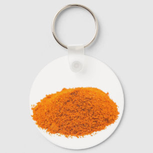 Porte-clés Tas de poudre de poivre de Cayenne d'épice sur le