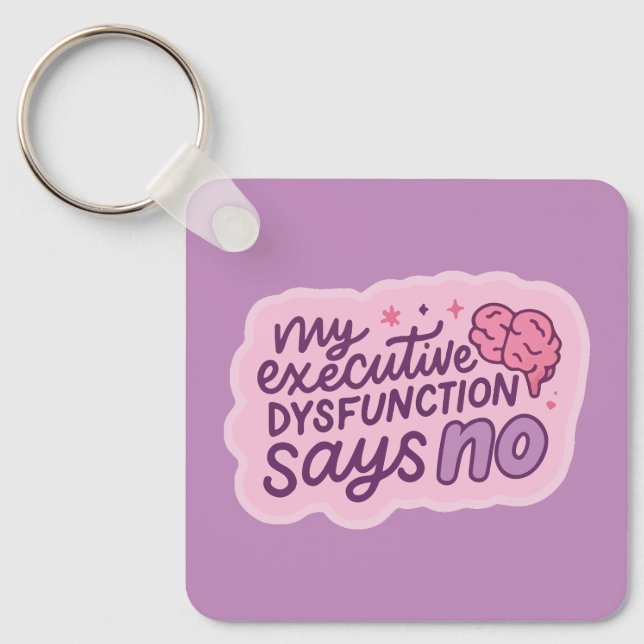 Porte-clés Tasse de citation drôle de dysfonctionnement exécu (Recto)