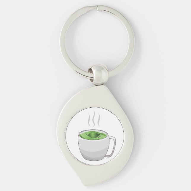 Porte-clés Tasse de thé vert (Devant)
