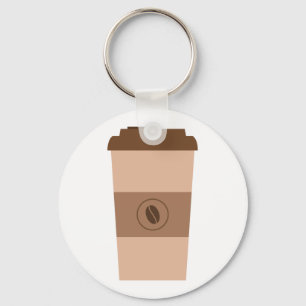 Porte-clés Tasse simple de grain de café