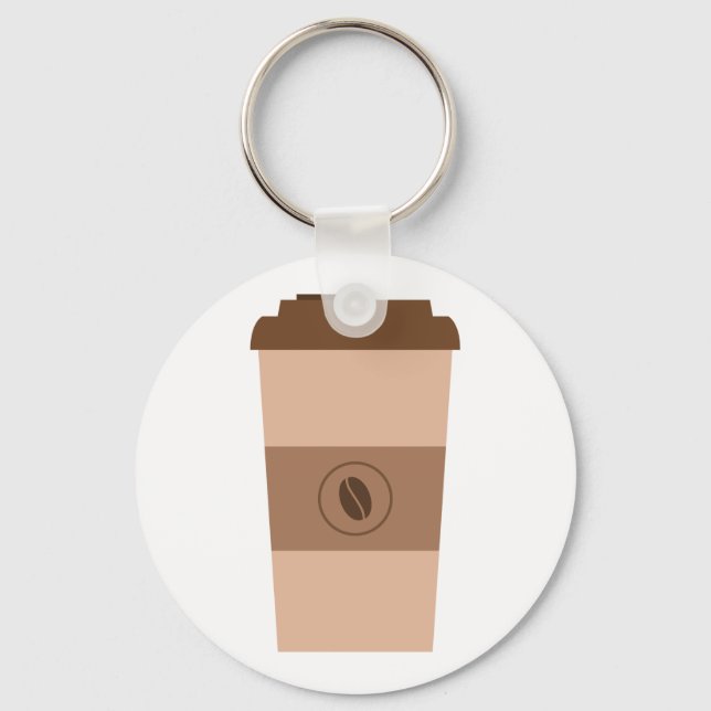 Porte-clés Tasse simple de grain de café (Recto)