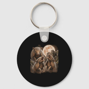 Porte-clés Tatou hurlement lune design drôle animal