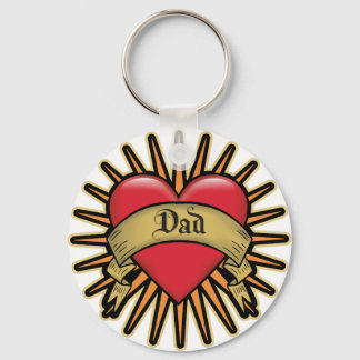 Porte-clés Tatouage cardiaque papa