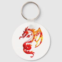 Tatouage de dragon de feu rouge