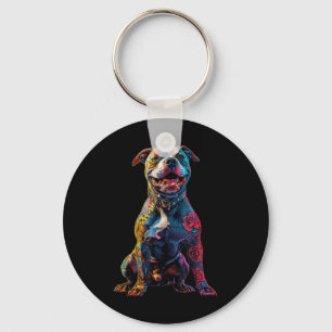 Porte-clés Tatouage Pitbull Chien Tatouages Pitbull Chien Tat