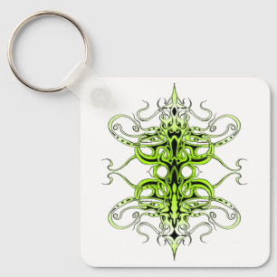 Porte-clés Tatouage tribal celtique moderne vert forêt