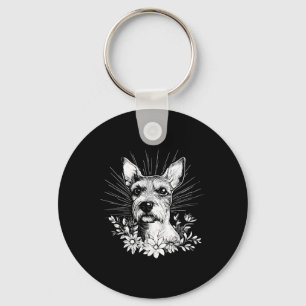 Porte-clés Tattoo Style Lover Fox Terrier Retro Chien