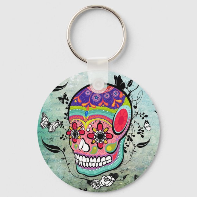 Porte-clés Tatttoo Urban Muerte Day of the Dead Illustration (Recto)