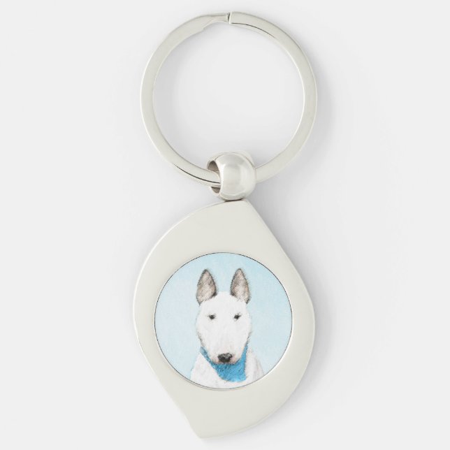 Porte-clés Taureau Terrier - Cute Original Chien Art (Devant)