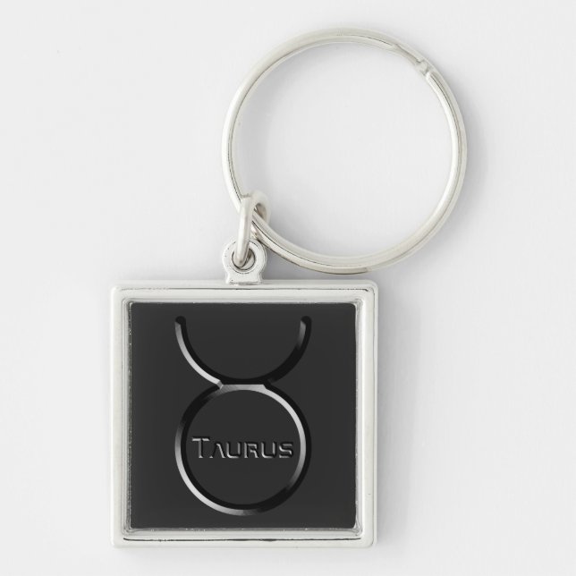 Porte-clés TAURUS, Conception abstraite du signe zodiaque, (Devant)